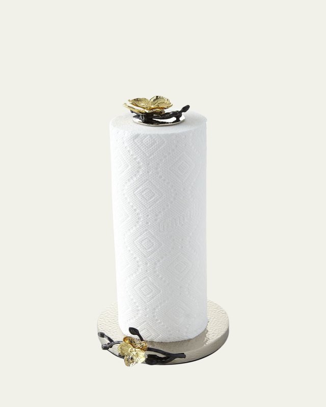 Gold Orchid Paper Towel Holder